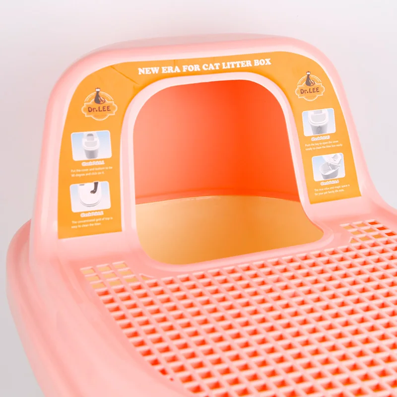 Large Closed Training Self Cleaning Cat Litter Box Pink Kitten Shovel Litiere Automatique Pet Accessories New MM60MSP | Дом и сад