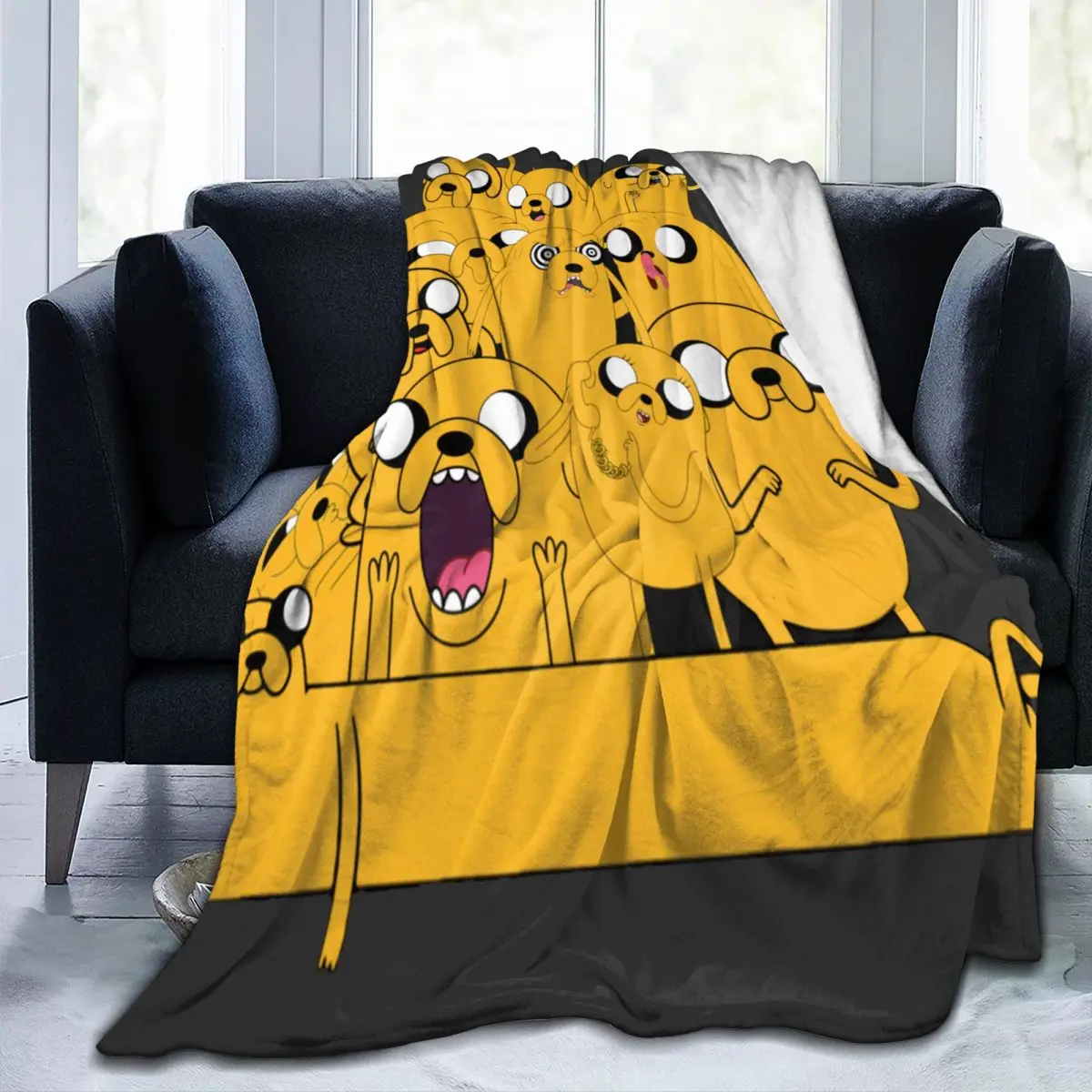 

Home Decorative Adventure Time Funny Jakes Dog Throw Blankets Gifts For Kids Soft Flannel Blanket Throw
