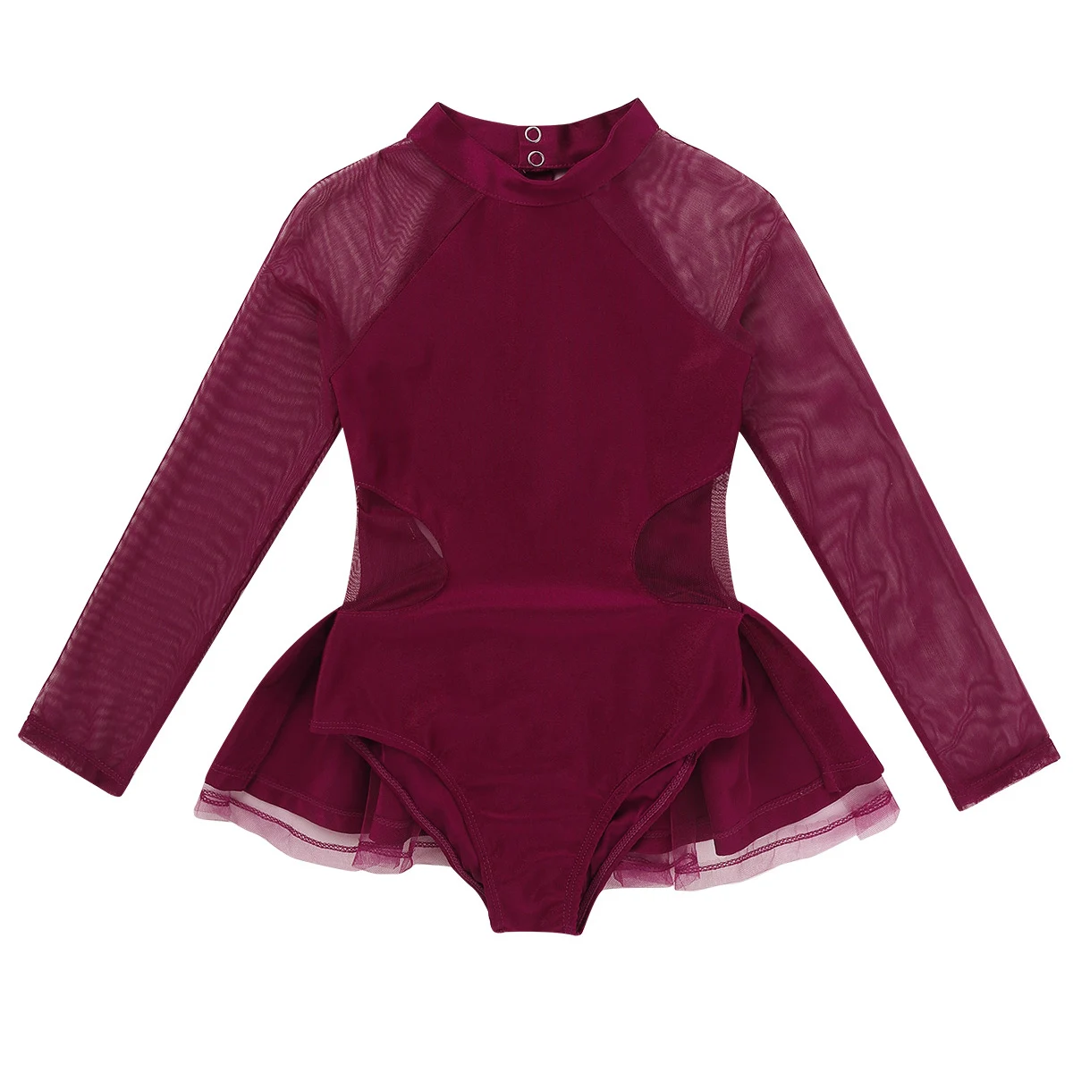 Детское платье с длинным рукавом для девочек из тюля фигурного катания