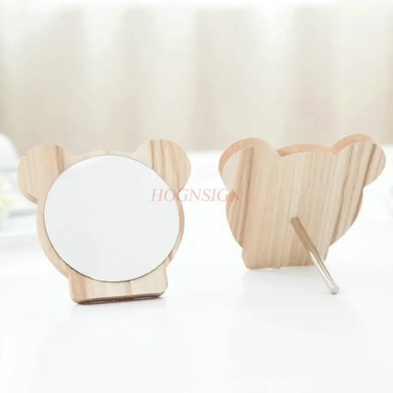 Маленькое зеркало настольное для макияжа милое туалетное портативное мини