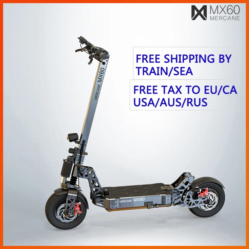Günstig 2O21 Mercane MX60 Elektrische Roller Kickscooter Faltbare Smart 2400W 60 Km/h 100km Reichweite 11 Zoll Reifen Dual Bremse Lange Skate-Board
