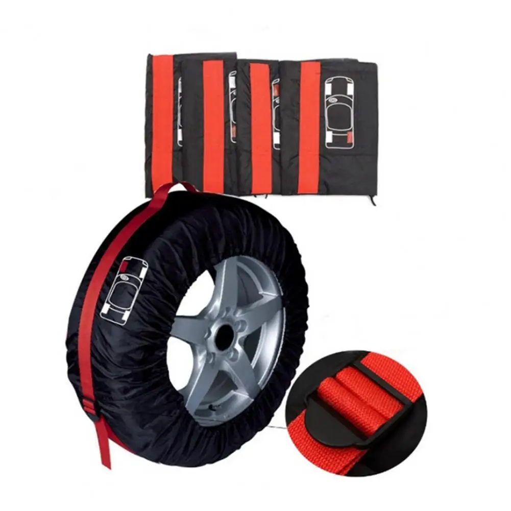 

Tyre Cover Oxford Cloth Car Tyre Cover Convenient Abrasion Resistant Premium UV Protection Tyre Sun Protector Gaskets
