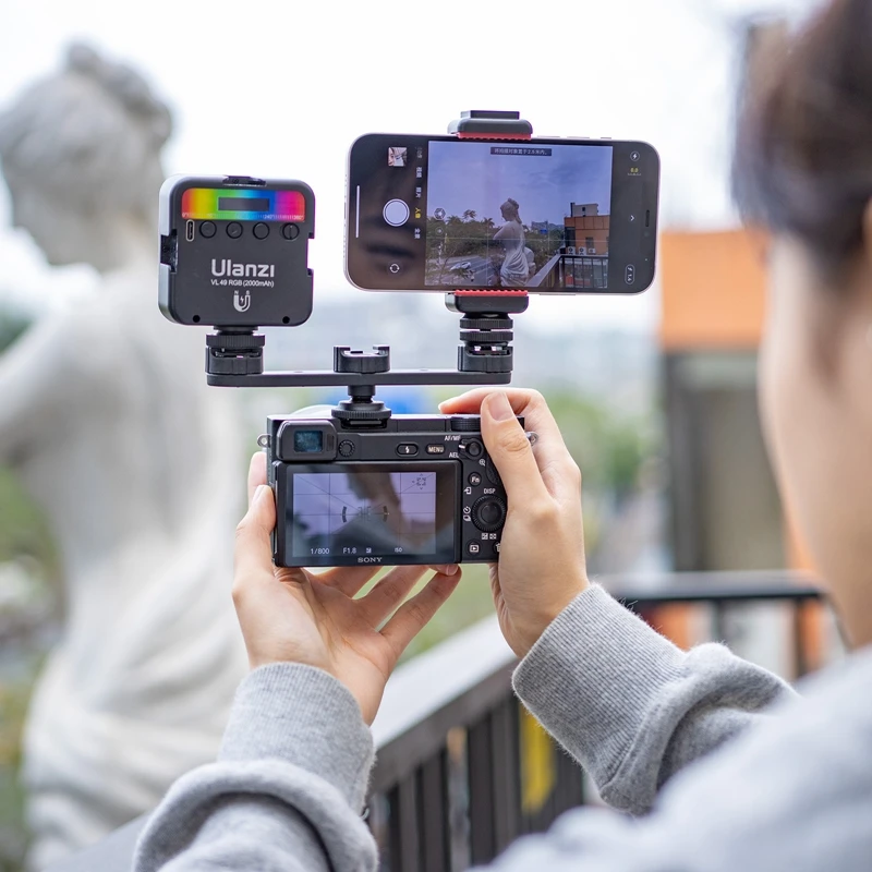 

Ulanzi PT-23 Tripod Cold Shoe Plate Mount Smartphone DSLR SLR Camera Vlog Mount Camera Monitor Mount Microphone LED Light Stand