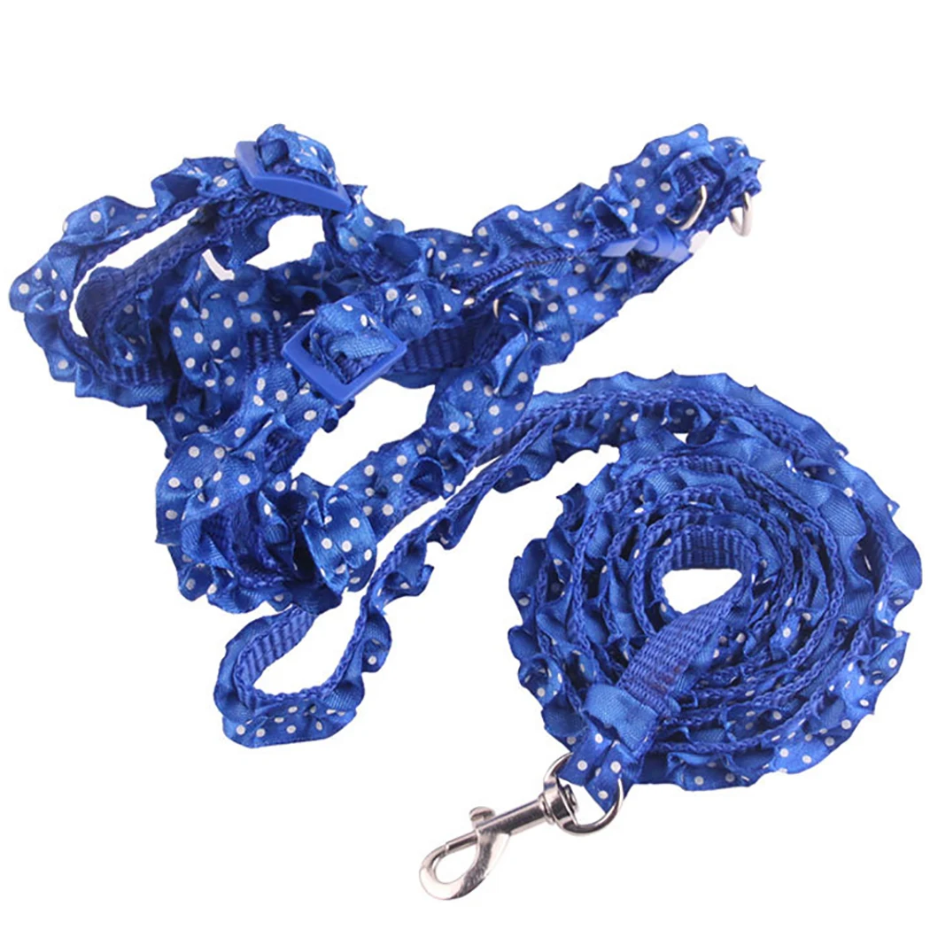 

Adjustable Pet Dog Long Printed Chest Harness Traction Rope Set Teddy Out Traction Rope Harness Leash For Small Medium-Sized Dog