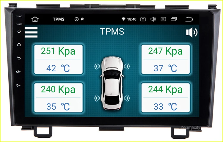 Восьмиядерный автомобильный dvd-плеер для Honda CRV 2006-2011 с Gps ips емкостный экран Wifi Bluetooth Android 8,1 поддержка сабвуфера