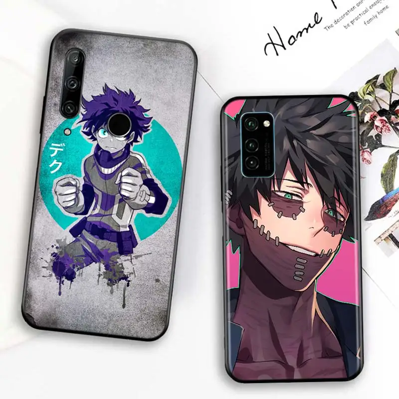 

Bright Black Cover My Hero Academia for Huawei Honor 30 20S 20 10i 9S 9A 9C 9X 8X 10 9 Lite 8A 7C 7A Pro Phone Case