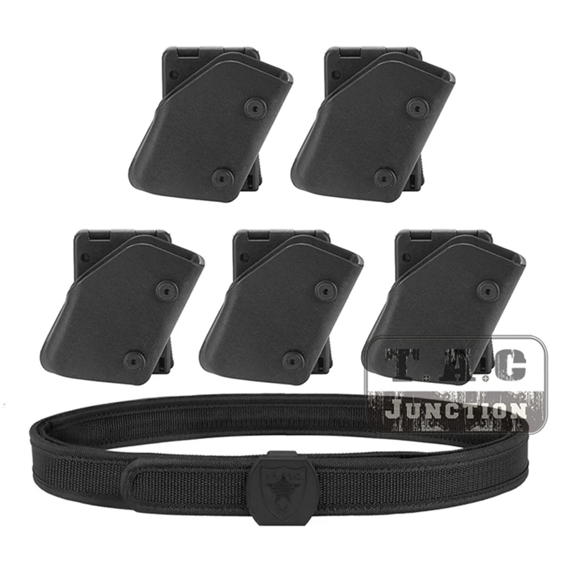 

IPSC Magazine Holster USPSA IDPA Competition High Speed Shooting Inner & Outer Belt w/ 5x Fast Draw Pistol Pouch Mag Carrier
