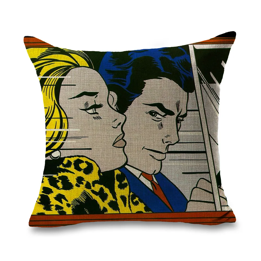 Рой Лихтенштейн Поп Арт комиксов подушка для девочек в европейском стиле