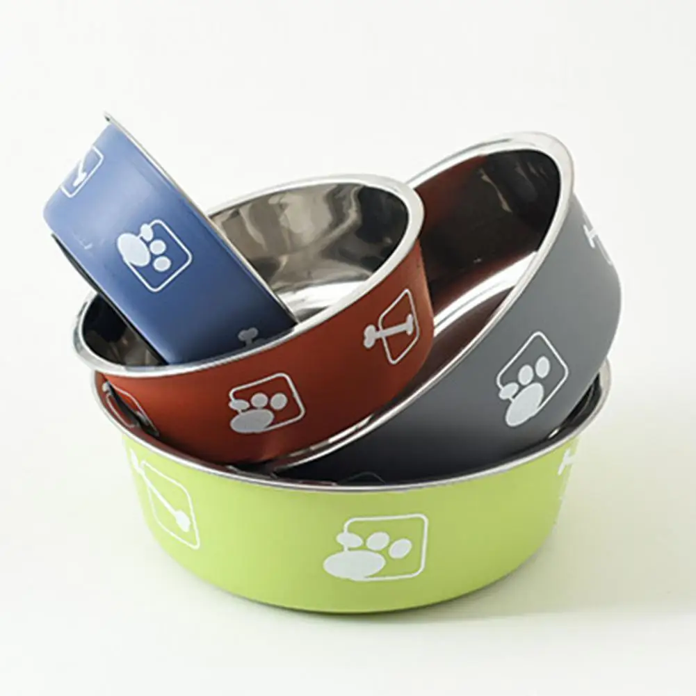 

Миска для кормления домашних животных, прочная миска из нержавеющей стали, утолщенная, для собак и кошек