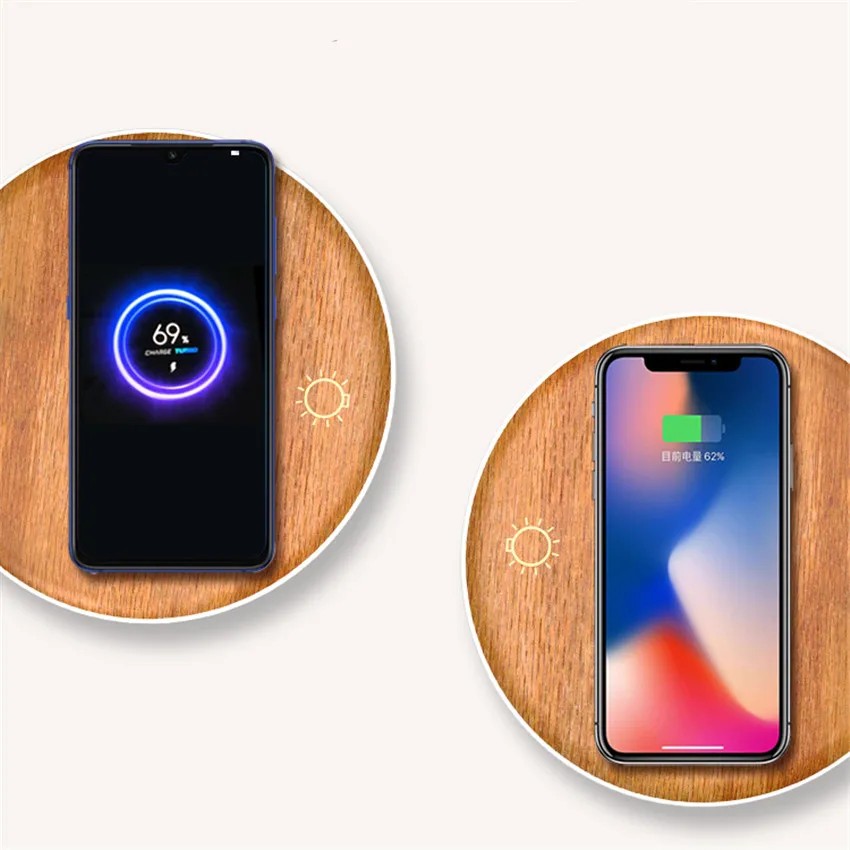 Беспроводное зарядное устройство Qi со светодиодной подсветкой настольная лампа