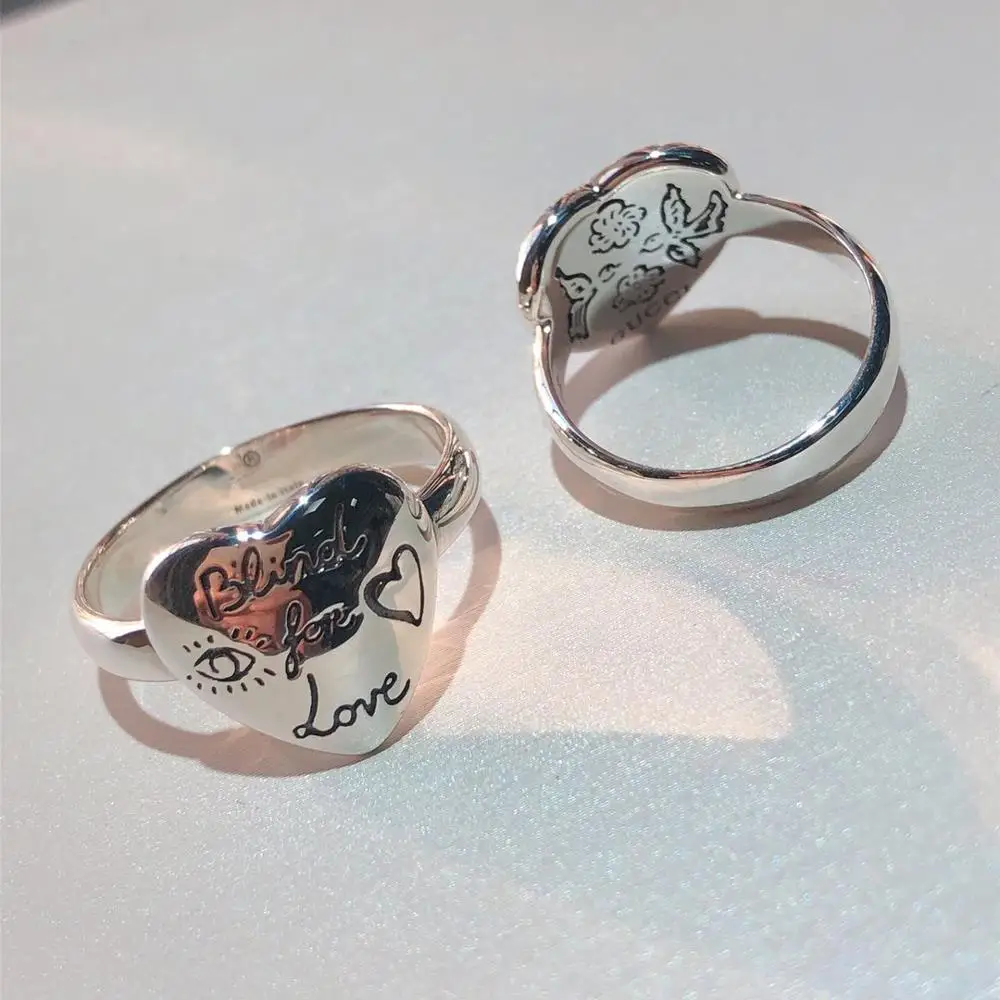 

Женское кольцо в форме сердца из серебра 925 пробы, Классическая микро-этикетка, предотвращает аллергию, серебро 100% пробы, женские Украшения