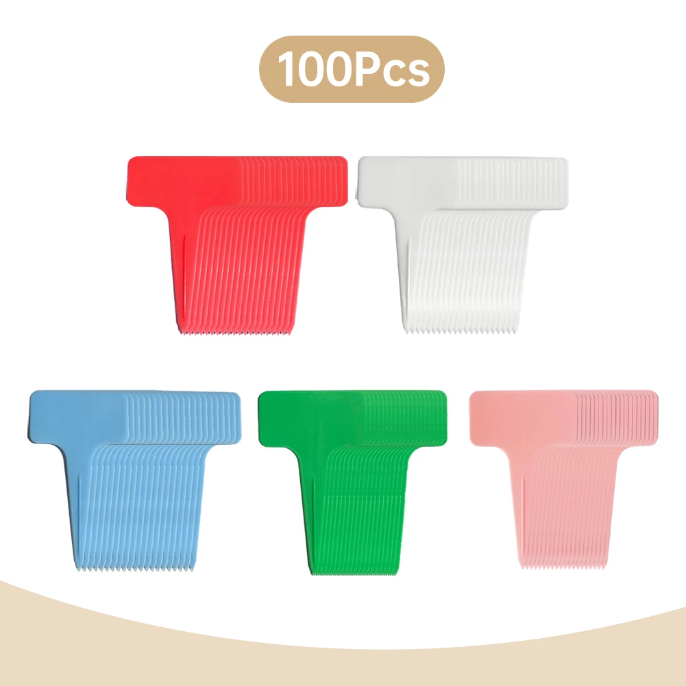 

100PCS Solid Colour Plant Label T-Type Seeding Tags Waterproof Garden Insert Flowerpot Sign Succulent Seedings Tags Sign