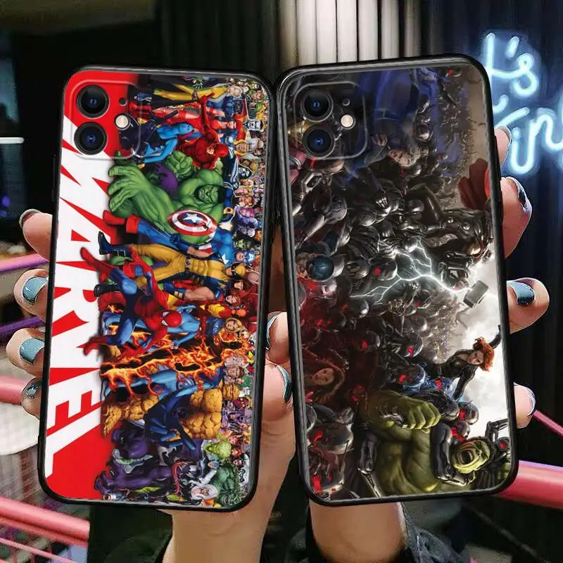 

Marvel Comics Heroes Phone Cases For iphone 13 Pro Max case 12 11 Pro Max 8 PLUS 7PLUS 6S XR X XS 6 mini se mobile cell