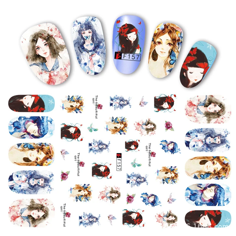 

2021 new 3D Nail Art Stickers Decals DIY Nail Decorations Adhesive Transfer Sticker Cute Rabbit Nail Art Accessories