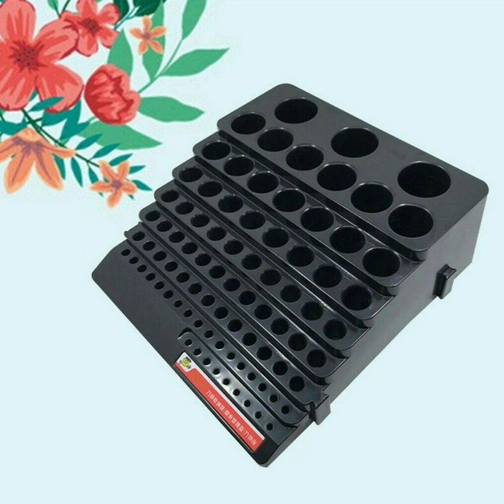 Professional Tools Saving Space Detachable Drill Organizer Multi Hole Simple Practical Storage Box Milling Cutter Holder Durable