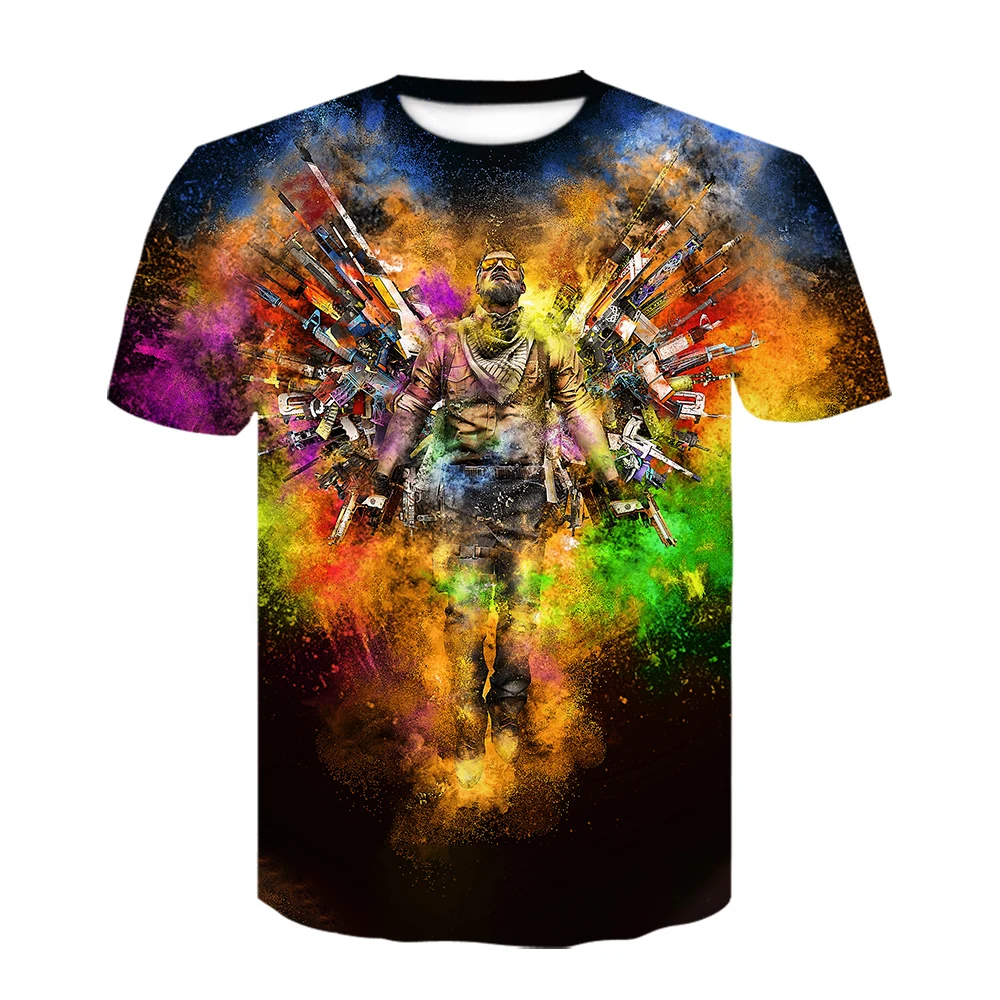 

2021 New Summer 3D Printing New Battlefield Game T-Shirt Boys And Girls Favorite Pattern New Fashion O-Neck Top T-Shirt 4T-14T