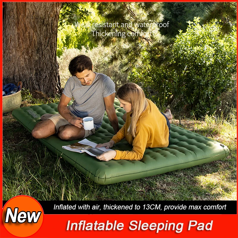 

NatureHike Inflatable Sleeping Pad 2-Person Camping Mat Portable Air mattress Thick Waterproof Sleeping Pad with mini air pump