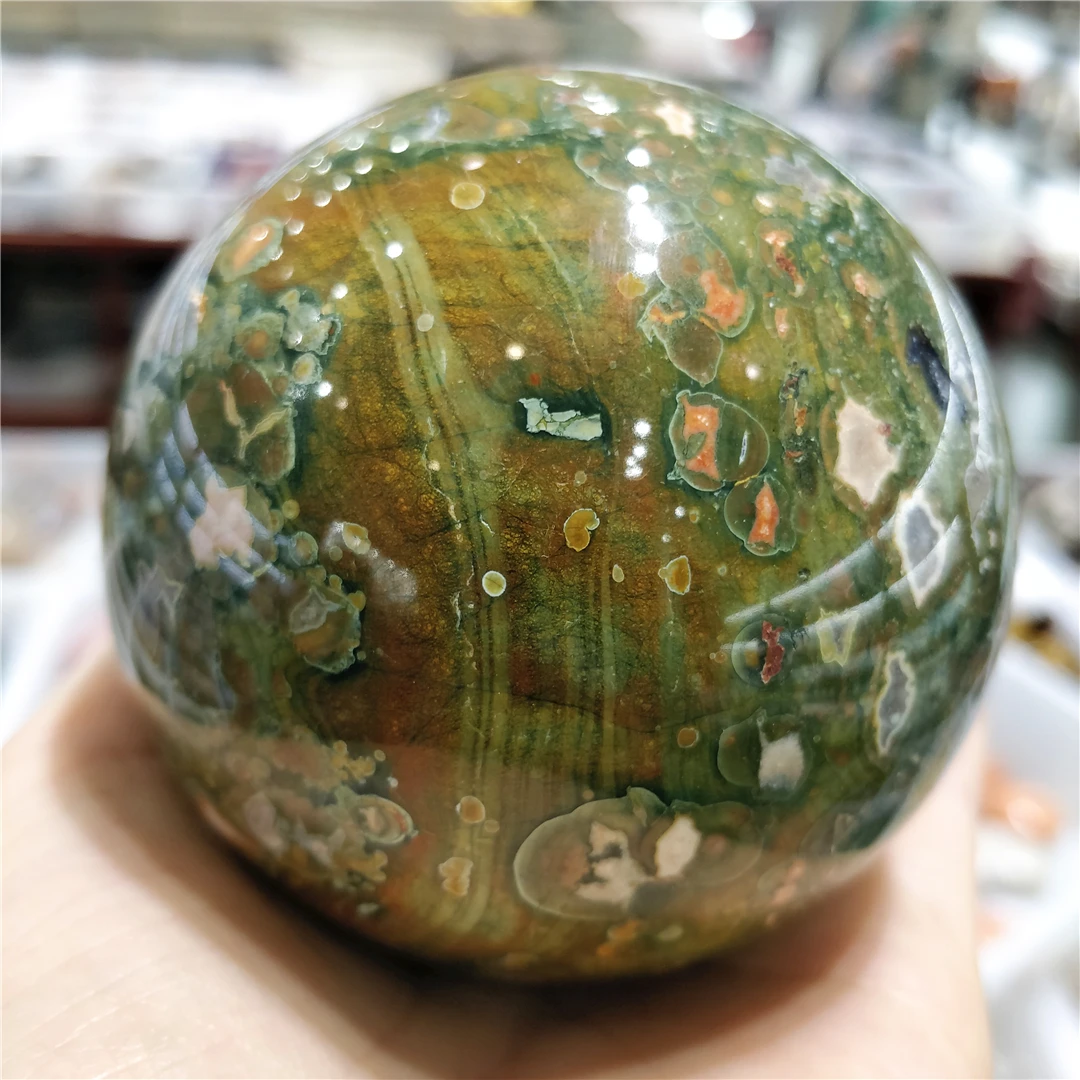

Polar Jade Spheres Bird Seed Quartz Natural Stones Old KAMBABA Mineral Crystal Ball Ornaments Indie Style Room Decor Gem Collect