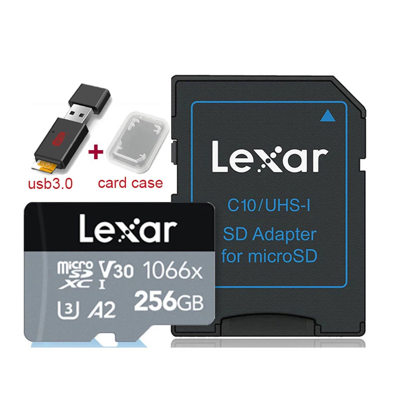 Оригинальная профессиональная карта памяти Lexar 1066X для micro SDXC SD 64/128/256/512 ГБ U3 V30 A2 160