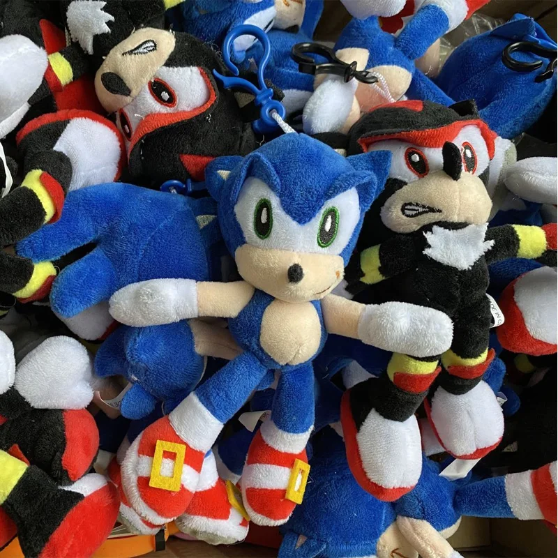 2 вида стилей 20 см Sonic зубная щётка плюшевые игрушки куклы черного и синего цвета