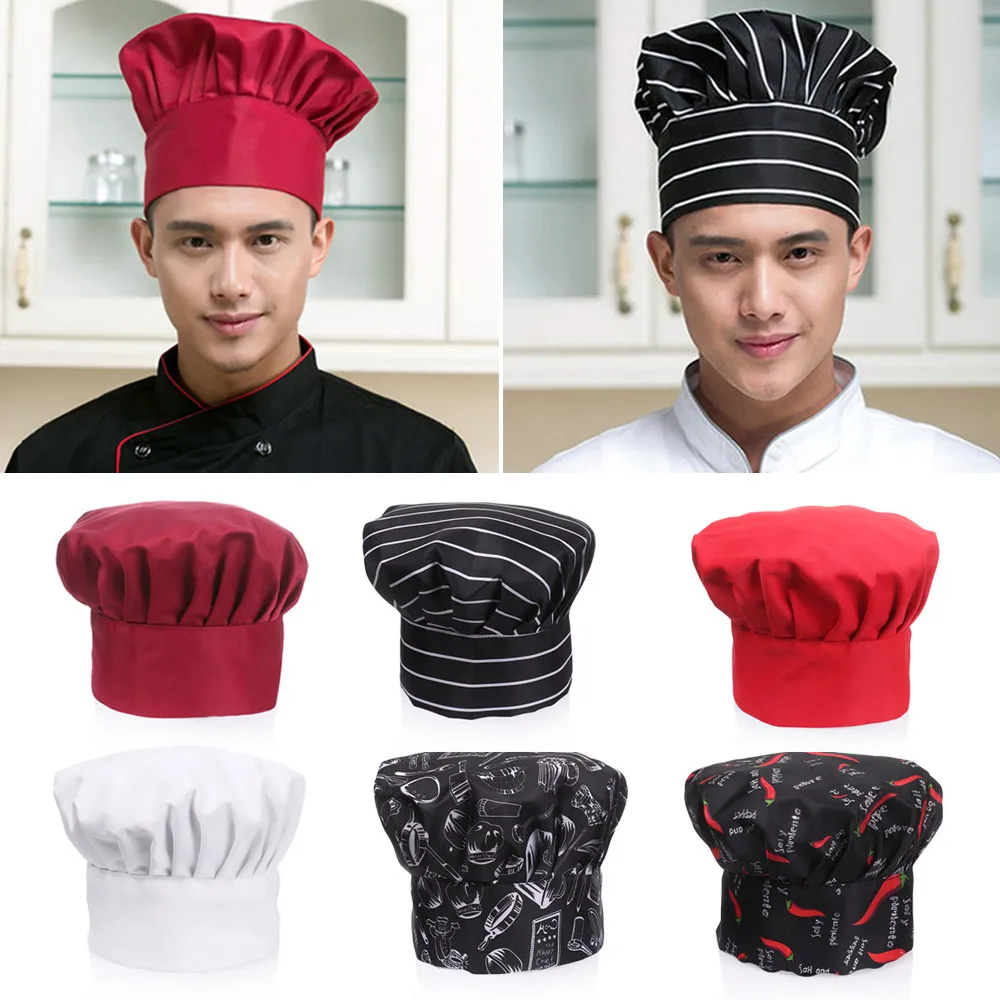 Hot Sale 1PC Fashion Cotton Cooking Chef Hat Adjustable Kitchen Baker Elastic Men Women Restaurant Uniform Working Cap | Тематическая