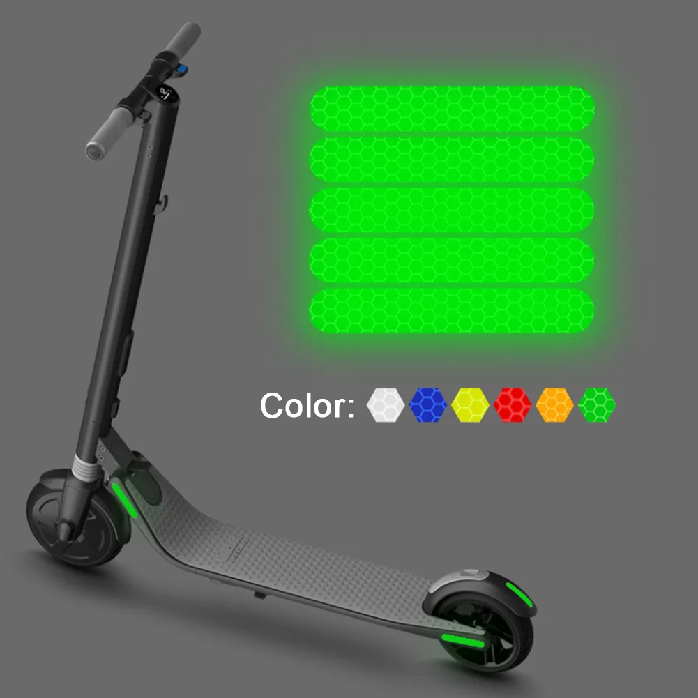 5pcs PVC Reflective Stickers For Ninebot ES1 ES2 ES3 ES4 E22 E25 Electric Scooter Cycling Accessories Anti-reflective Warning - купить по