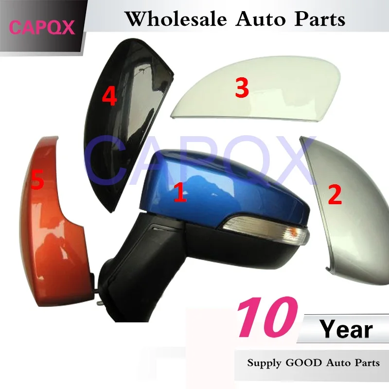 CAPQX For Ford Ecosport 2013 2014 2015 2016 2017 Outside Rearview Mirror Cover rear view mirror shell housing cap Hood | Автомобили и
