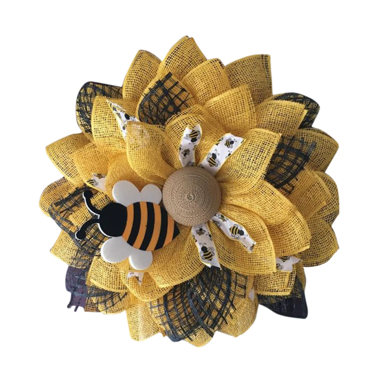 

Bee Festival Decoration Simulation Leaf Bee SunflowerWreath Handmade Garland Traditional Wreath Wedding Door ornaments