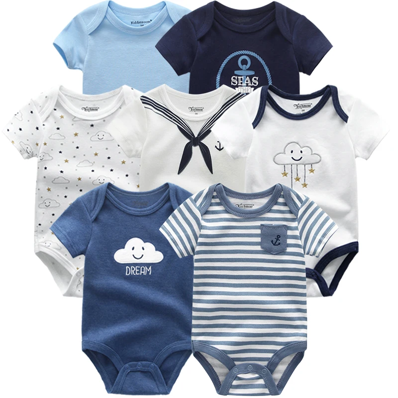 Комбинезон детский kiddiezoom 7 шт./лот унисекс хлопок 2021 размер: 3 m/6м/9 m/12м/18 M цвет в