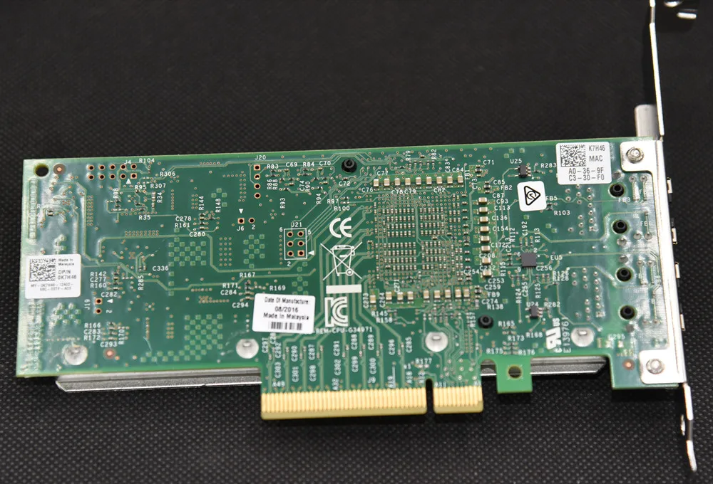 INTEL/DELL X540 T2 K7H46 3DFV8 двухпортовый RJ45 PCI E X8 10 ГБ 2P Ethernet конвергентный сетевой