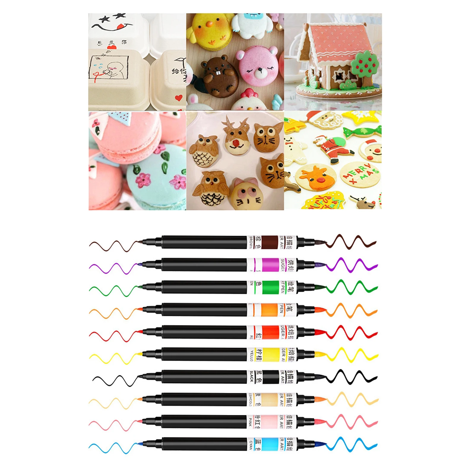 

Ручки-красители для пищевых продуктов, пасхальные яйца, 10 шт., декоративные ручки