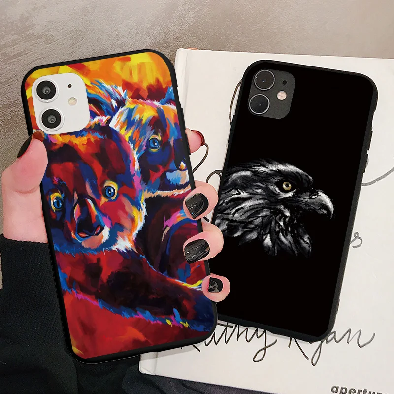 

Ferocious Animal Tiger Eagle Phone Case For iPhone 11 12 13 Pro Max 6s 7 8 Plus SE 2020 X XS MAX XR Back Soft Silicone Cover