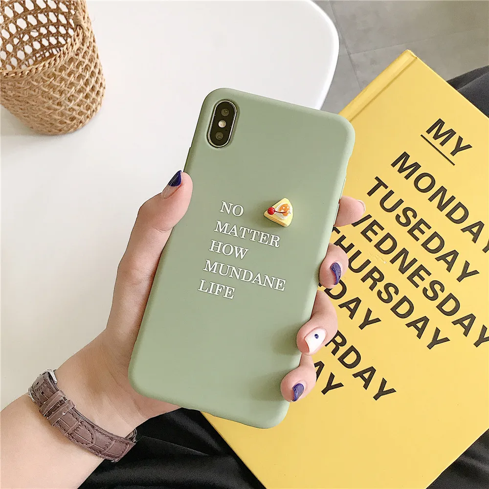 Candy Color Cake Cases for IPhone 10 6 6s 7 8 Plus X XR XS MAX Soft Silicon Back Cover Colorful Caked Pattern Shell Fundas Coque |