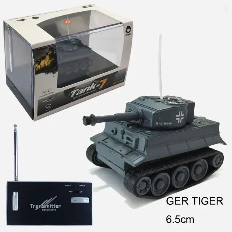 TIGER-1 Танк с дистанционным управлением Второй мировой войны, Немецкий тигр, T-34, мини-танк, Радиоуправляемый автомобиль, детская электронная игрушка - Цвет: TIGER-1