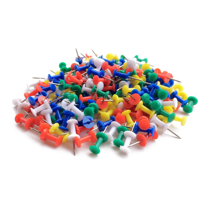 100 шт. цветные металлические кнопки для большого пальца|Канцелярские булавки| |