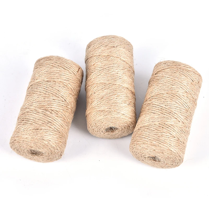100m Natural Jute Twine Burlap String Rope Party Wedding Decoration Florists Easter Decorations for Home Decor | Дом и сад