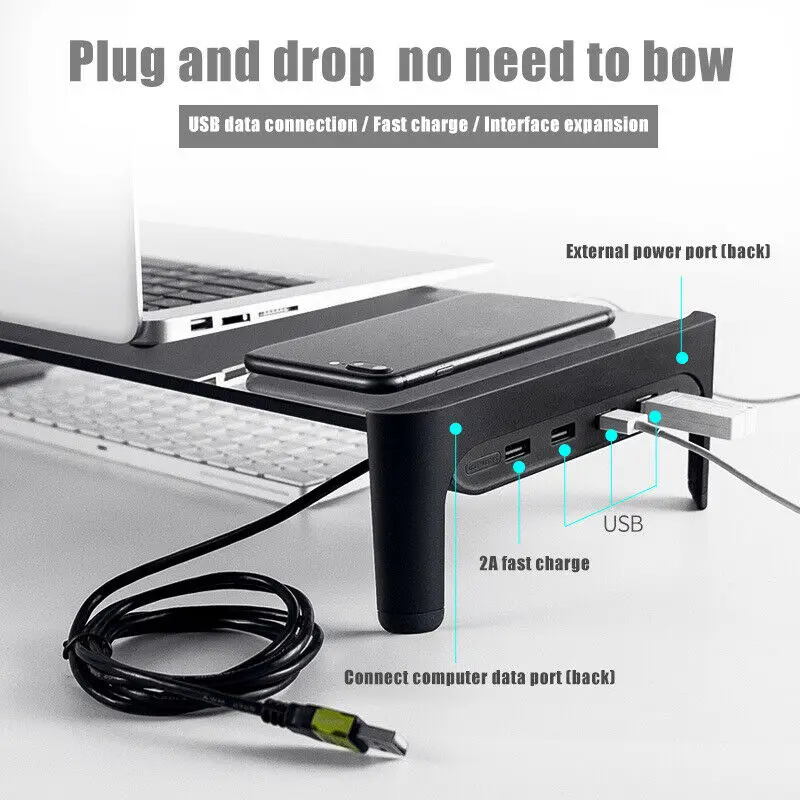 Подставка для монитора беспроводная USB 3 0 4 порта | Компьютеры и офис