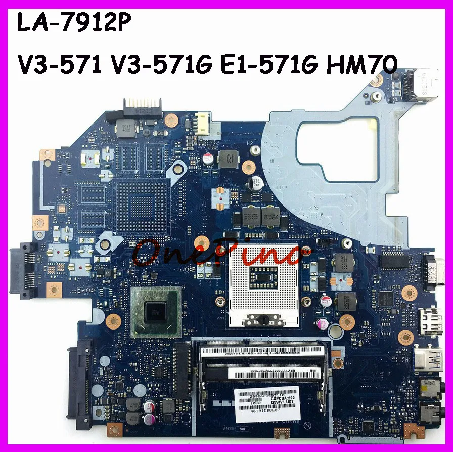 LA-7912P для acer aspire E1-571G V3-571G V3-571 Материнская плата ноутбука NBC1F11001 HM70 DDR3 тестирование
