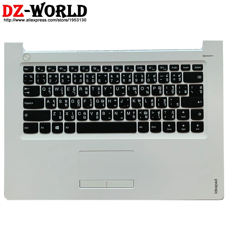 

New TH Thai Keyboard With Touchpad Shell C Cover Palmrest Upper Case for Lenovo Ideapad 310-14 IKB ISK Laptop 5CB0M29391