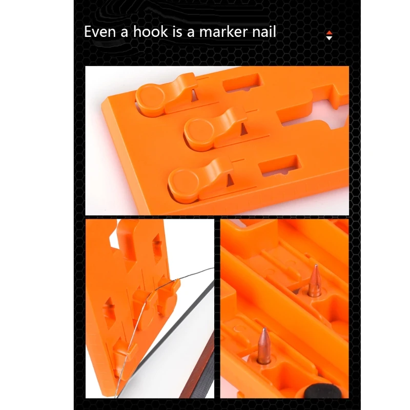 

1 Set Picture Frame Hanging Hook with Level Measuring Hanger Nail Tool 35EC