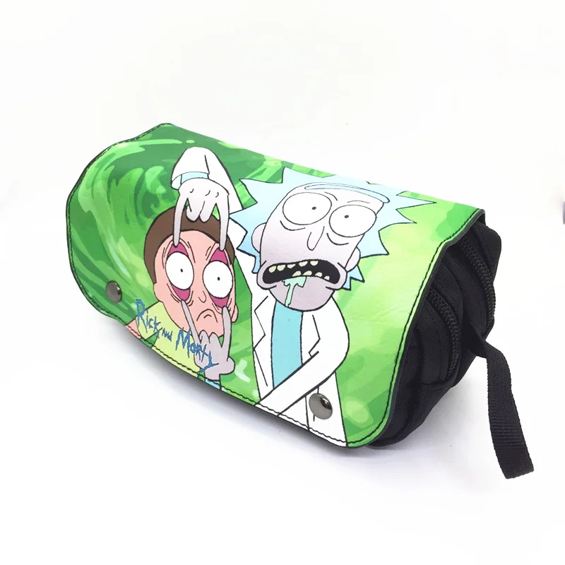 Мультяшный двойной чехол для карандаша на молнии с пряжкой школьный пенал