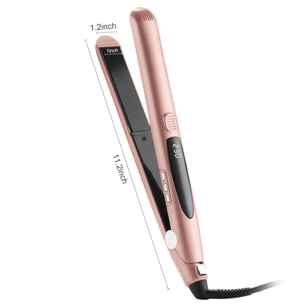 

Professional Hair Straightener Hair Flat Iron Tourmaline Ceramic Hair Straighting Curling Iron Corrugation LED Display Curler