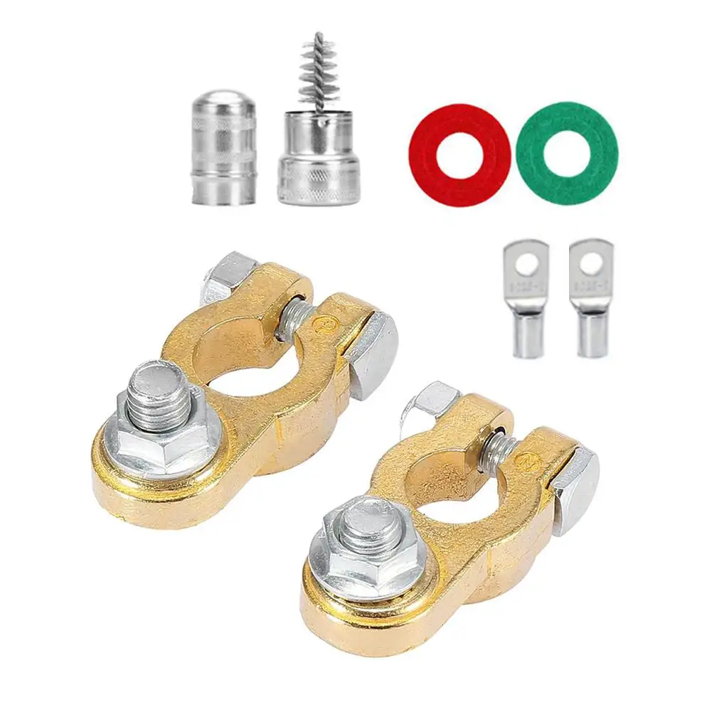 

Automobile Universal Pure Copper Battery Pile Head Thickened M10 Terminal Block Battery Clamp For Battery Extension Parallel