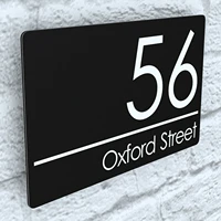 Floating House Number Plaques Composite Aluminium Signs Door Plates Name Wall House Number Plate Door Plate Letter