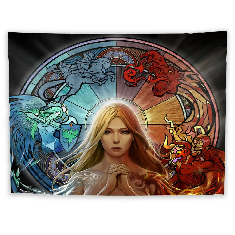 Леди молиться стене висит психоделический гобелен для спальни украшения дома |