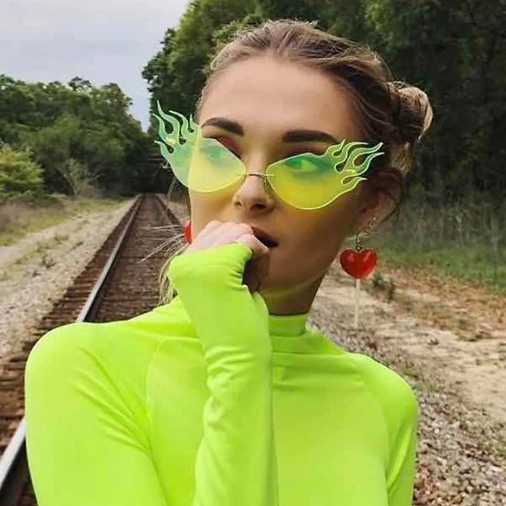 Модные нестандартные мужские и женские солнцезащитные очки кошачий глаз