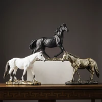modern horse art sculpture animal resin statue regal home living room bedroom decoration statue office desktop decoration crafts