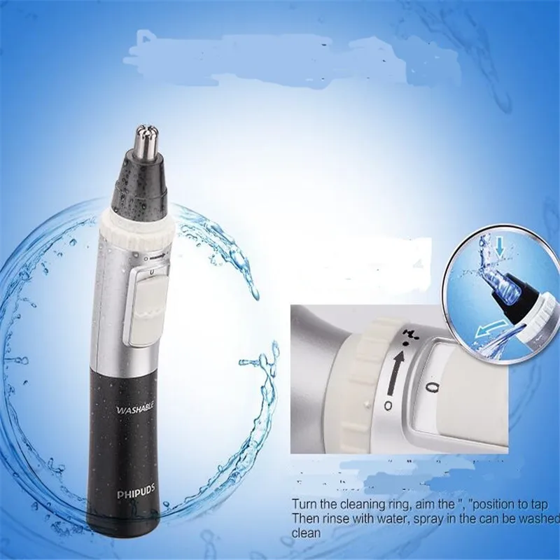 Портативный электрический триммер для волос в носу и ушах Мужская бритва бороды