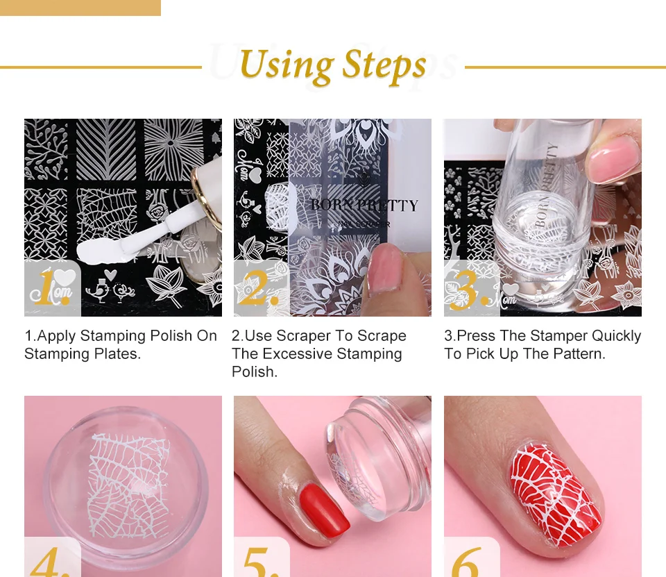 

Rectangle Nail Stamping Plates Marble Texture Ink Stainless Steel Template Nail Art Image Texture DIY Plate Tools