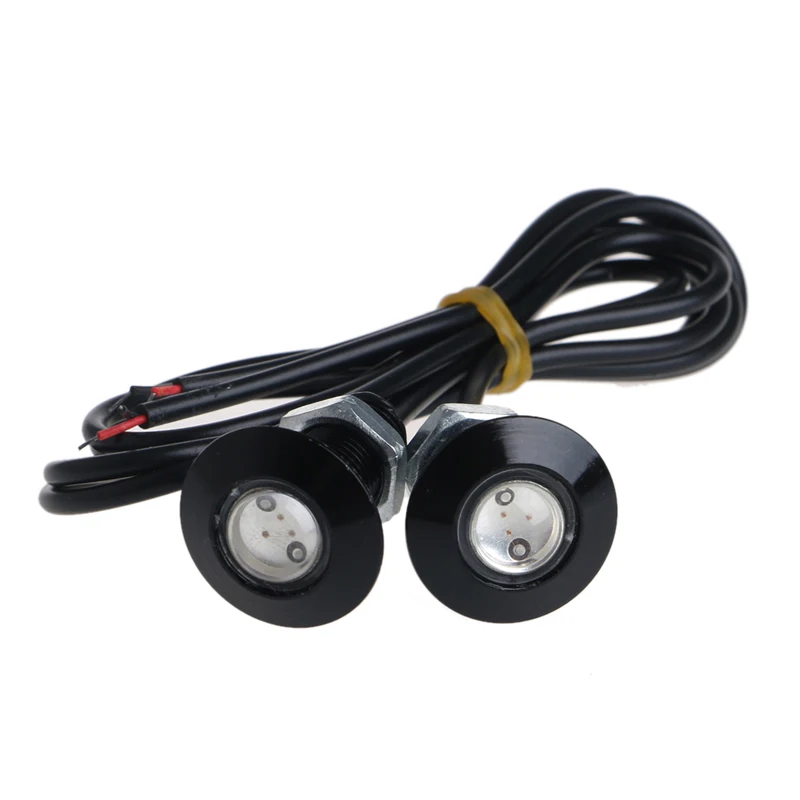 

J60F 1 Pair Ultra Thin 23mm 12V Car LED DRL Daytime Running Light Eagle Eye Lamp